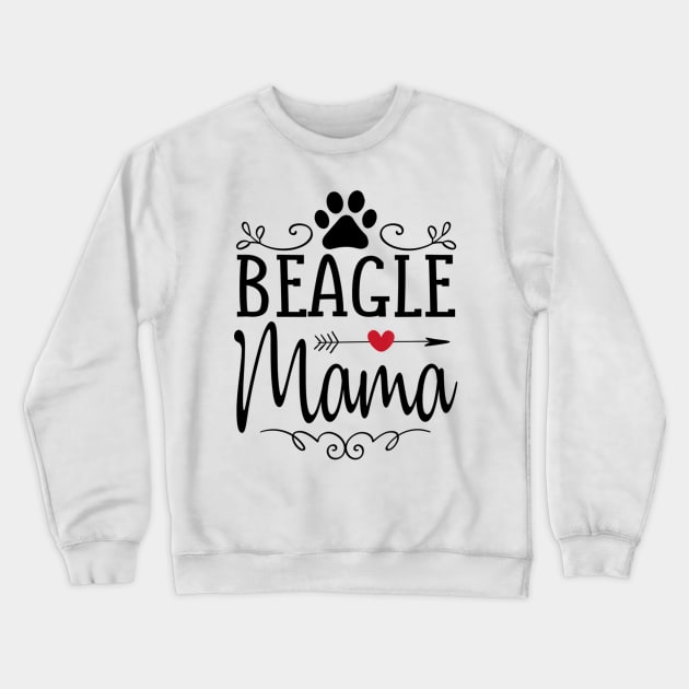 Beagle Mama Love Heart Crewneck Sweatshirt by Pretr=ty